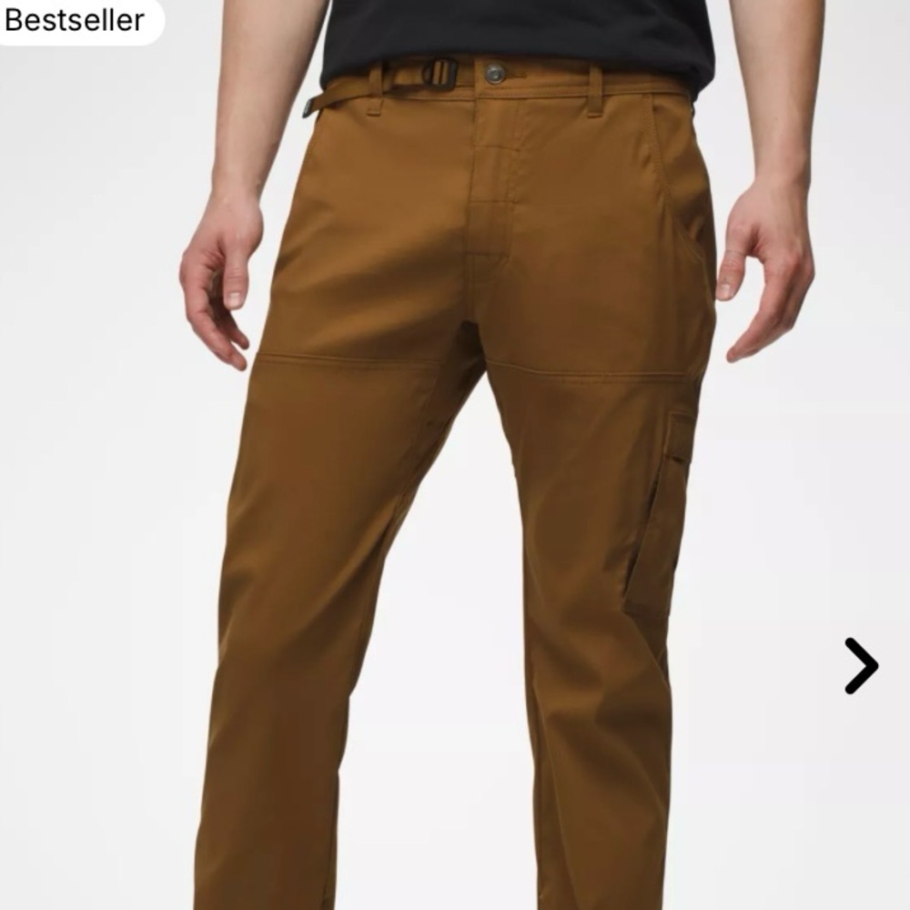 Men's Brown Prana Outdoor Camping Cargo Pants W 34 L 32
